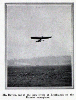 Keith Davies flying in Bleriot monoplane
